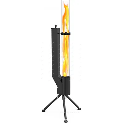 Vertical wood-burning rocket stove, bazooka courtyard heating stove, outdoor camping, winter pellet stove, heating stove