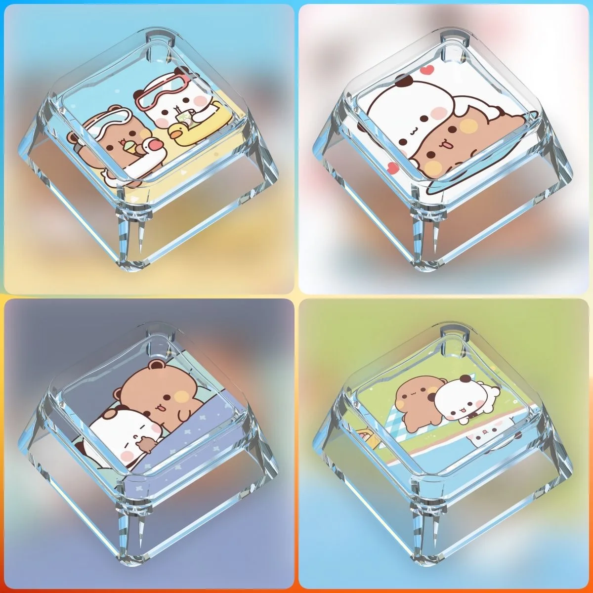 86Keys Bubu Dudu Theme Tastenkappen Niedliche und lustige Emoticons Caps Kit für 61/64/68/84/75/86Keys GMK67 Gaming mechanische Tastatur Image