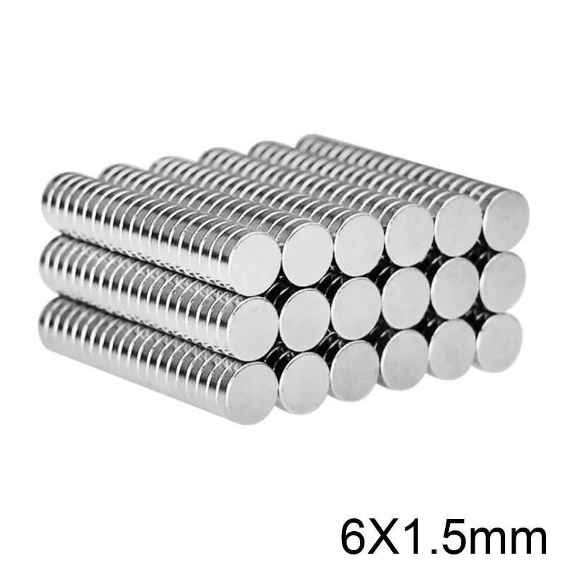 6 x 1,5 mm starker Magnet 6 mm x 1,5 mm für Heimkühlschränke, Büros DIY 6 x 1,5 mm kleiner runder Magnet 6 x 1,5 mm