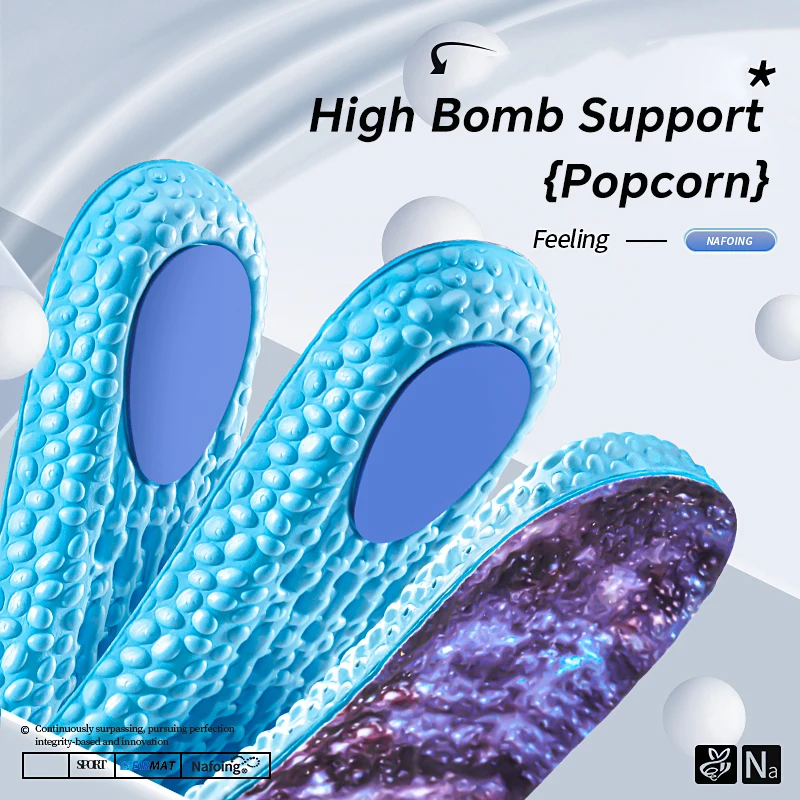 1 Paar Sport-Einlegesohlen aus Eva-Material, neu verbessertes Popcorn-Luftkissen, bietet bessere Stoßdämpfung Image