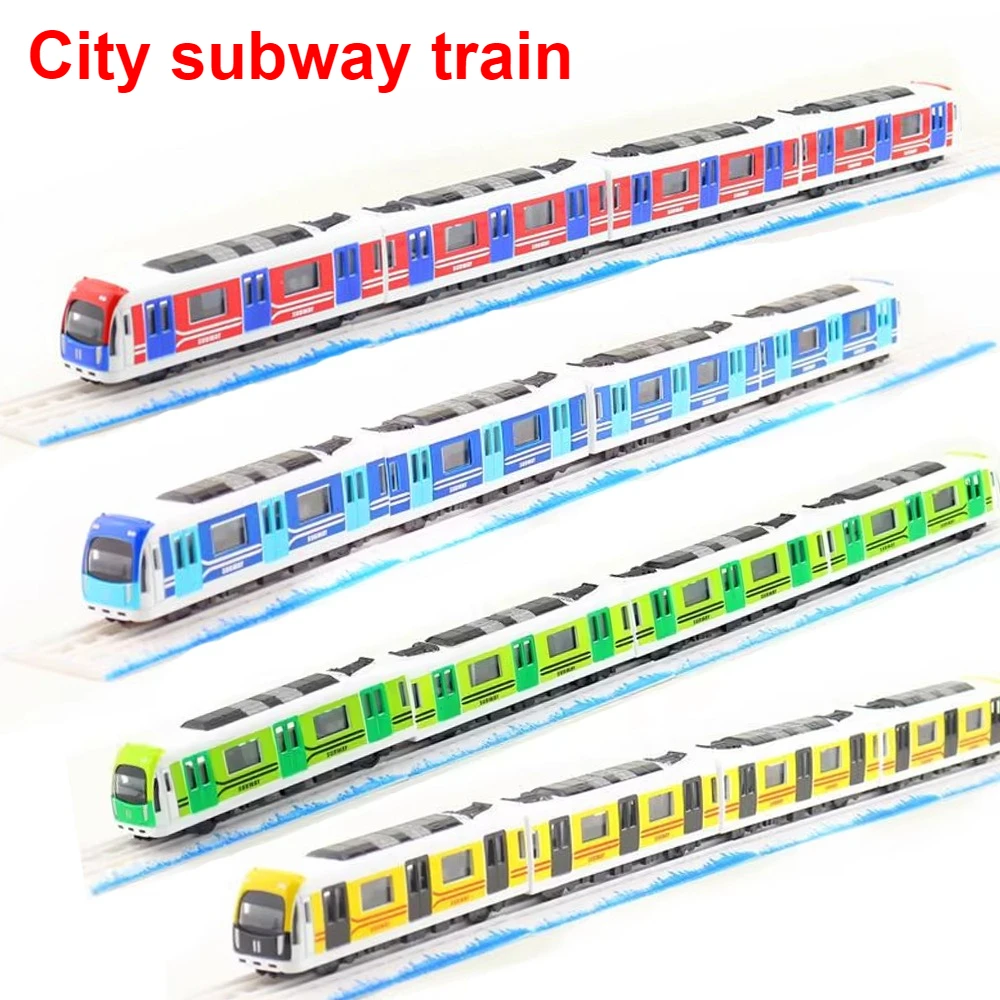 Zugmodell Stadt U-Bahn Zug Legierungsmodell U-Bahn Zug Magnetschiene Mehrere Auswahlmöglichkeiten mit Gleis Junge Spielzeug Geschenk Image