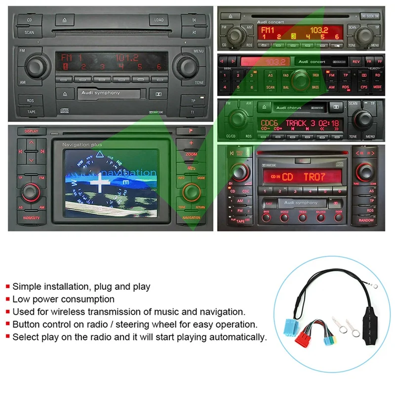 Bluetooth 5,0 Für Audio Adapter Auto Stereo 20Pin/8Pin Stecker Radio Fit Für VW A3 8L 8P TT Image
