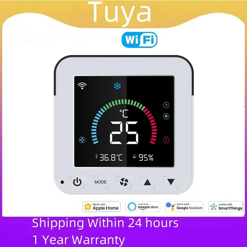 Tuya Wifi Smart Klimaanlage Controller USB LCD Touch Screen Smart Temperatur Feuchtigkeit Controller für Google Home Alexa Image