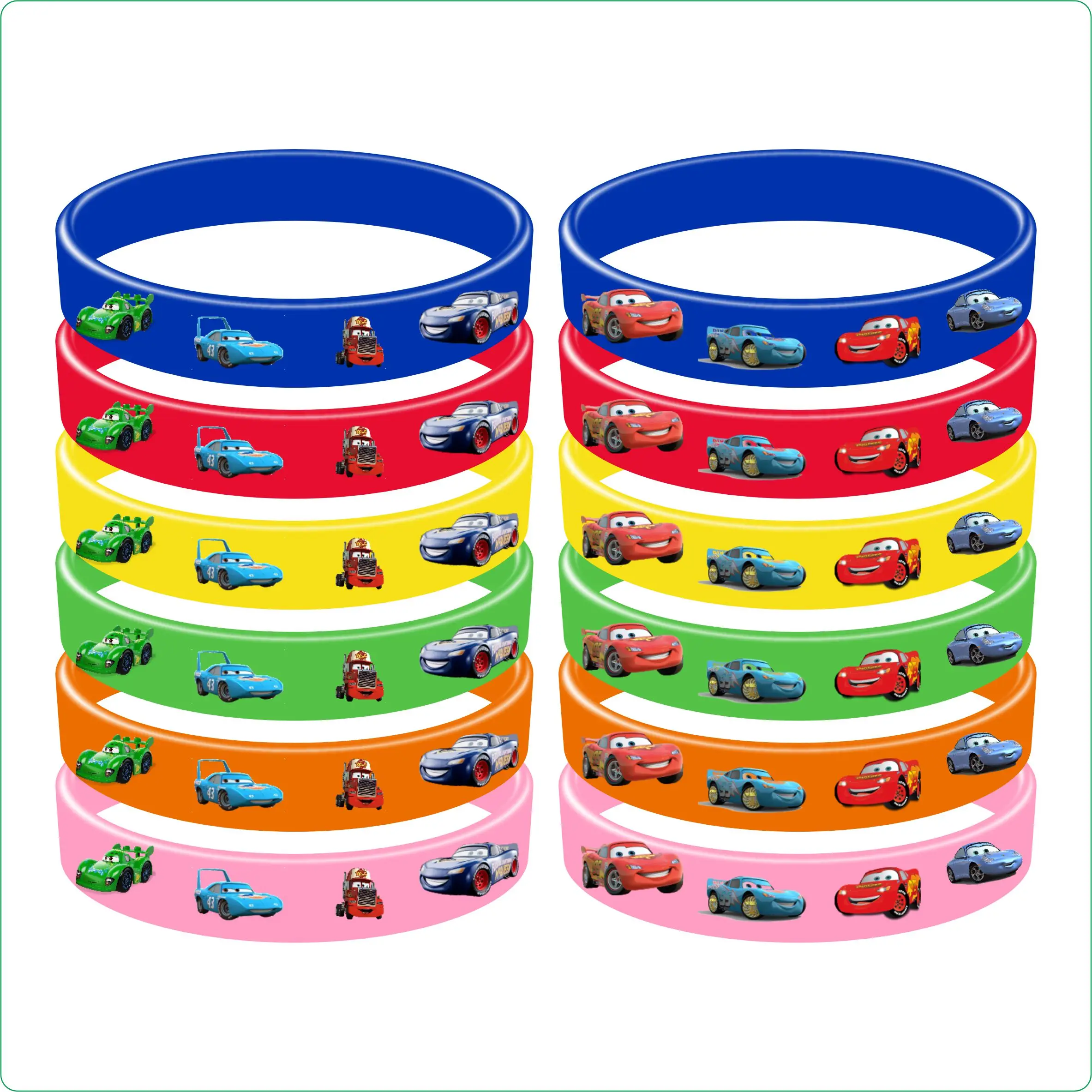 Auto-Armbänder, Partygeschenke, Lightning McQueen, Silikon-Gummi-Armband für Kinder, Belohnungen, Preise, Goodie Bag, Geburtstagsparty-Geschenke Image