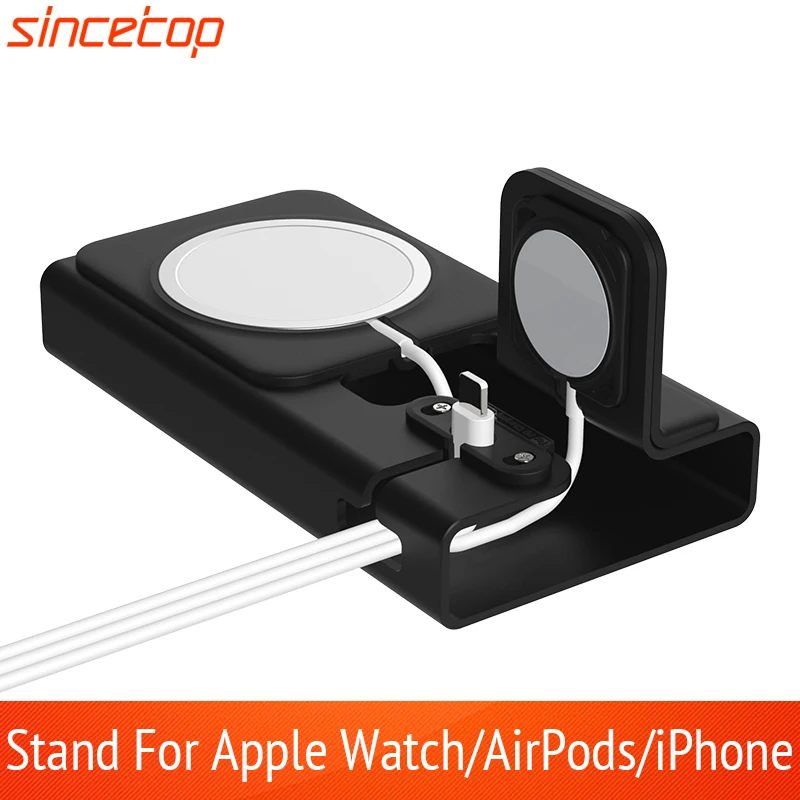 Aluminium-Desktop-Ladeständer für Magsafe iPhone 16/15/14/13/12 Max/Apple Watch/Airpods, Ladegerät-Halter für iWatch Dock Station Image