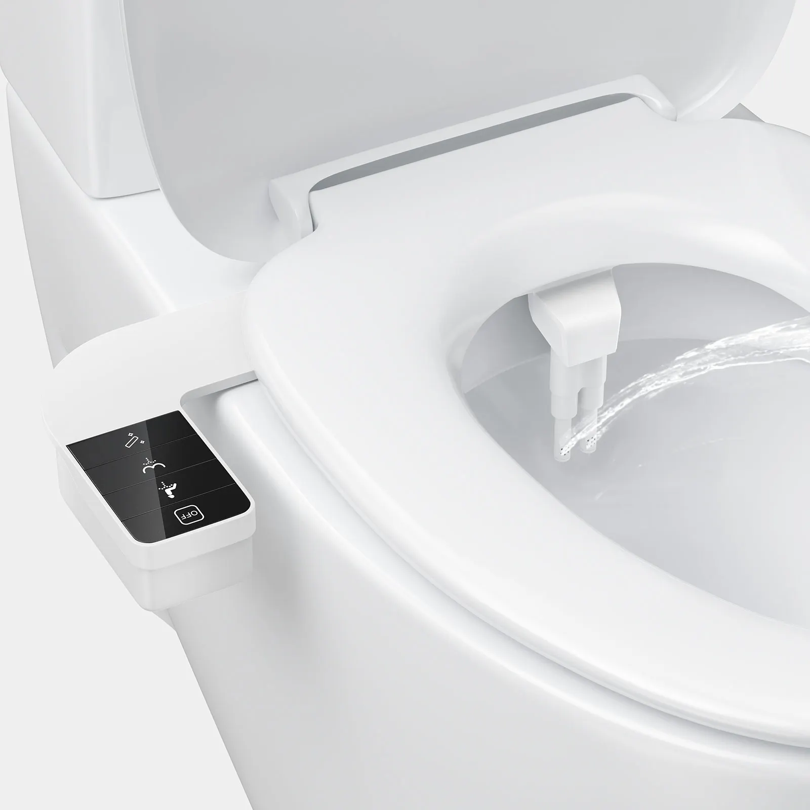 Bidet-Einsatz, WC-Bidet-Einsatz, einziehbarer selbstreinigender Doppeldüsen-Bidet-Aufsatz, einstellbarer Druckschalter
