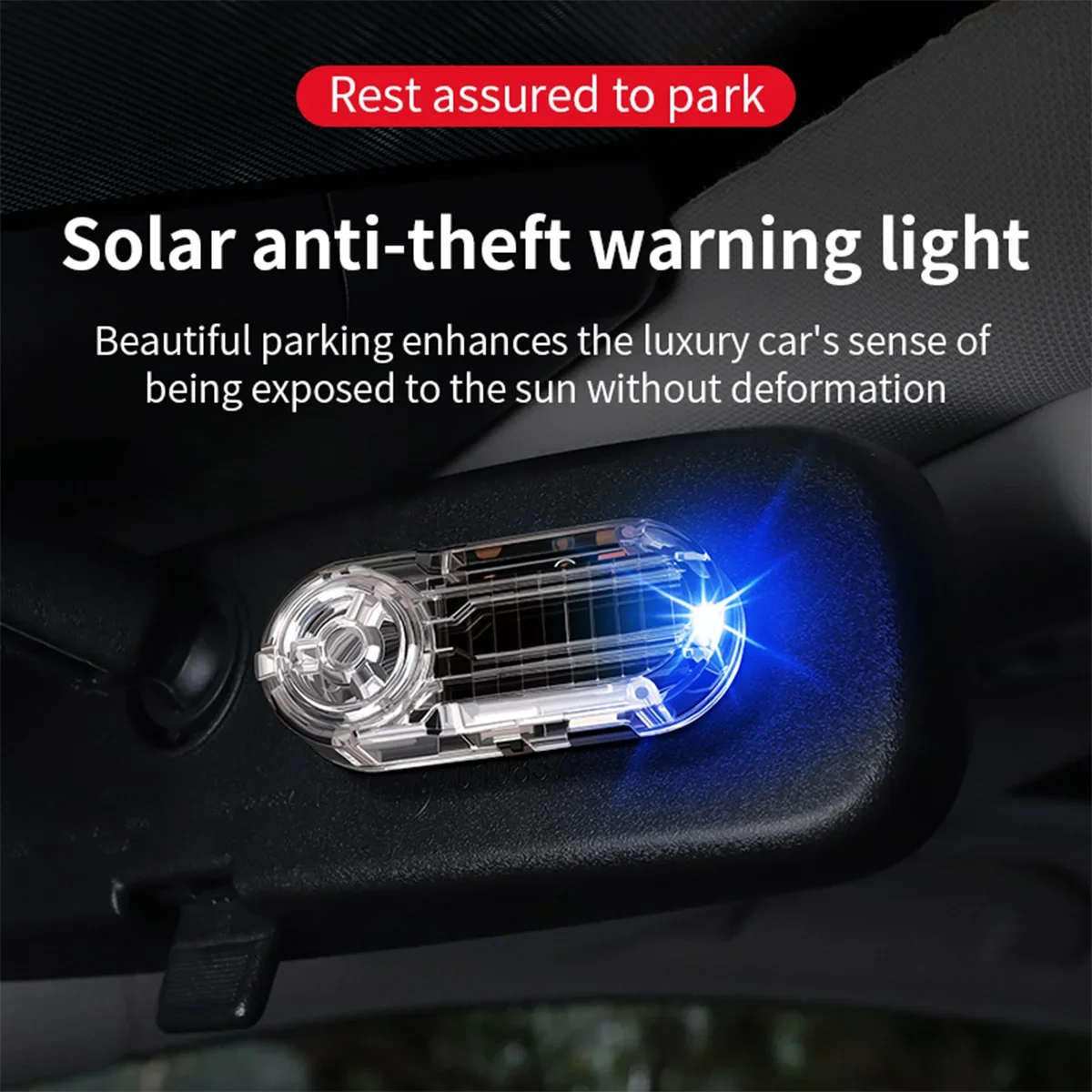 Auto gefälschte Sicherheitsleuchte mit Kölnisch-Duftdiffusor, solarbetrieben, simulierter Dummy-Alarm, Diebstahlschutz, Vorsichtslampe, LED-Blinklicht Image