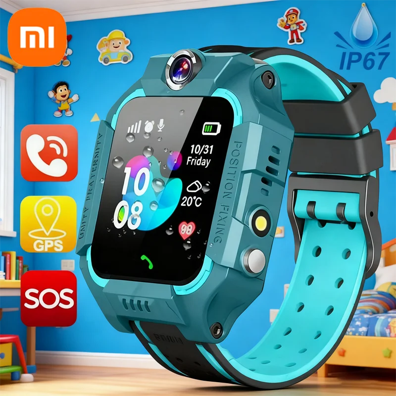 Xiaomi Neue Kinder Smart Uhr SOS Telefon Uhr Mit Sim Karte Ip67 Wasserdichte Fernbedienung Foto Für Kinder Für Ios Android Kinder Geschenk Image