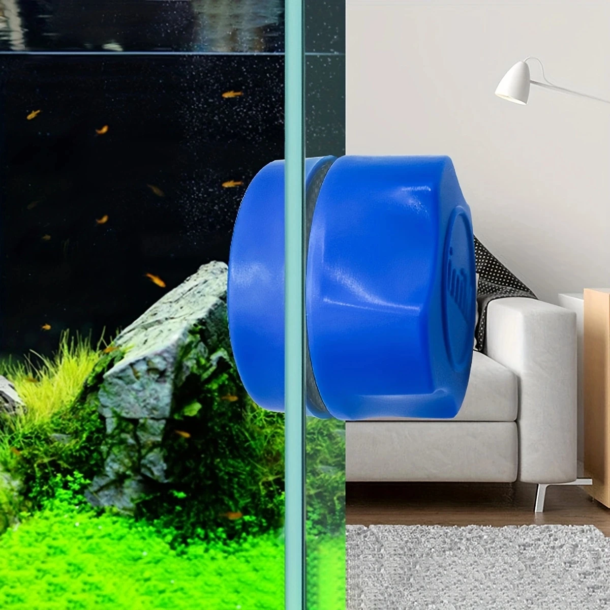 Doppelseitige Reinigungsbürste für Aquarien, magnetische Glasreinigerbürsten für Aquarien, zum Entfernen von Moosbürsten Image