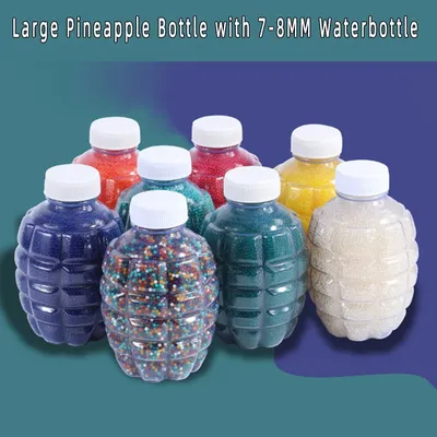 100000PCS Wasser Ball Perlen Nachfüllen Munition Gel Splater Ball Blaster Kugeln Große Ananas Flasche mit 7-8MM Wasserflasche Image