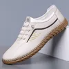 Handgemachte Leder Casual Männer Schuhe Design Turnschuhe Mann Atmungsaktive Leder Schuhe Männer Outdoor Skate Schuhe