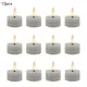 1/12 pezzi luci di candela a LED senza fiamma lampeggianti candele alimentate a batteria luci da tè per compleanno festa di nozze decorazioni natalizie illuminazione