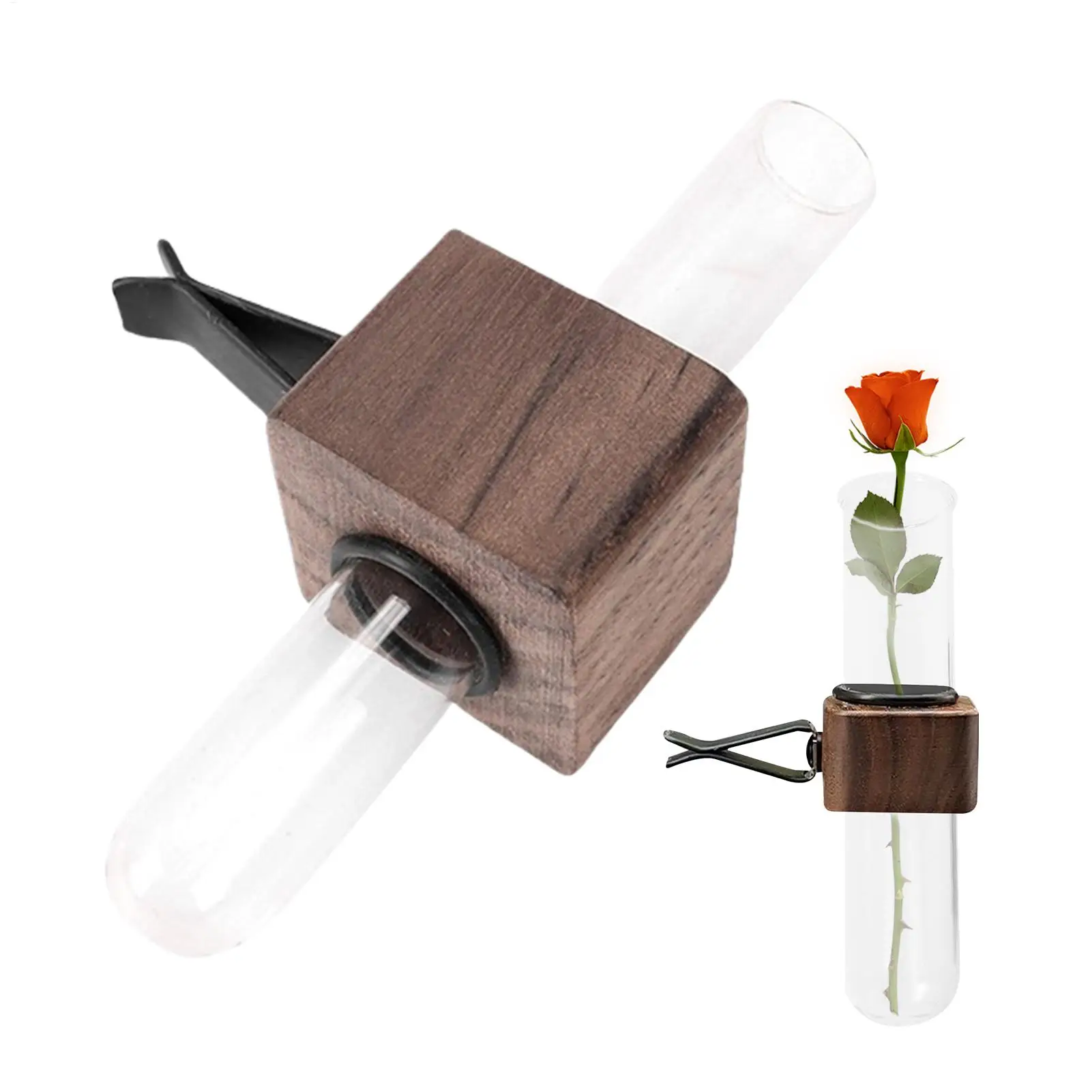 Stilvoller Auto-Entlüftungs-Vasen-Clip, nachfüllbarer Diffusor für ätherische Öle für elegante Innendekoration, Autozubehör für frisches Aroma Image