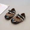 Frühling Herbst Neue Mädchen Schuhe Kinder Bogen Prinzessin Baby Spitze Weiche Sohle PU Leder Mary Jane Schule Student Loafer Größe 23-34