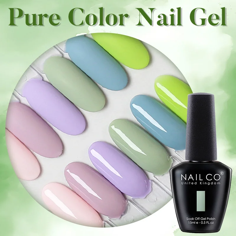 NAILCO 15 ml Green Series Dark Color Gel-Nagellack, langlebig, Hybrid für Base Matte Top Coat Maniküre, Soak Off UV-LED-Nagelkunstgel Image