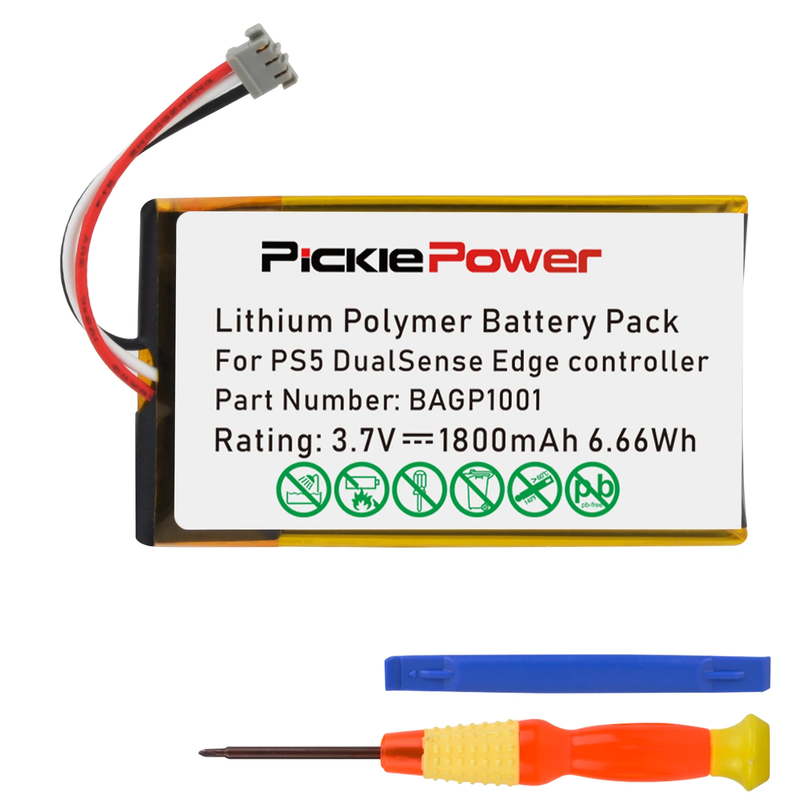 PS5-Edge-Akku, 1800 mAh BAGP1001 Ersatzakku für Sony Playstation 5 Dualsense Edge Controller (nicht für PS5) Image