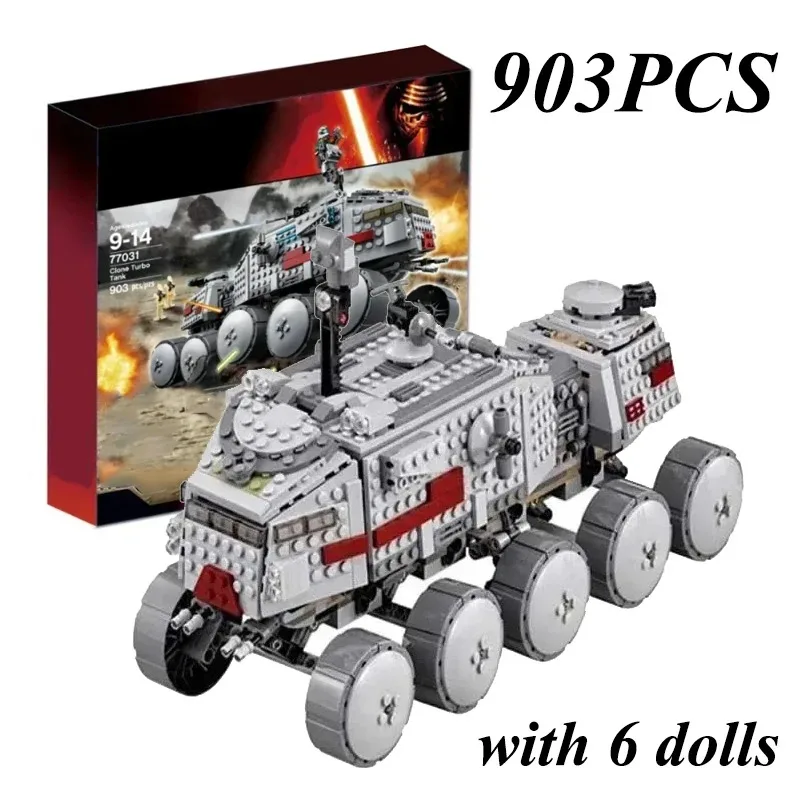 Auf Lager 903PCS Space War Clone Turbine Tank Bausteine Troop Transport Fahrzeug 75151 Bausteine Spielzeug kinder Geschenke Image