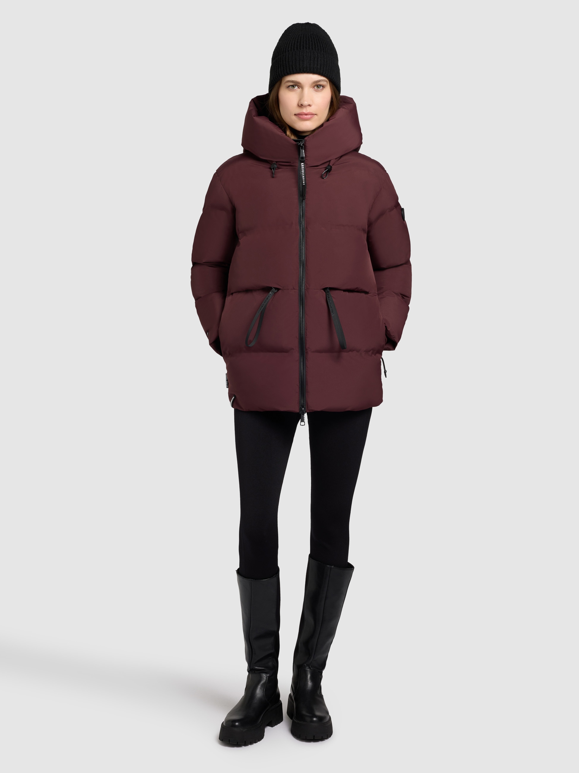 Steppjacke KHUJO "ELLIS", Damen, Gr. L, moscato rot, 100% Polyester, unifarben, regular fit, eingesetzt Rippbündchen, Jacken Image