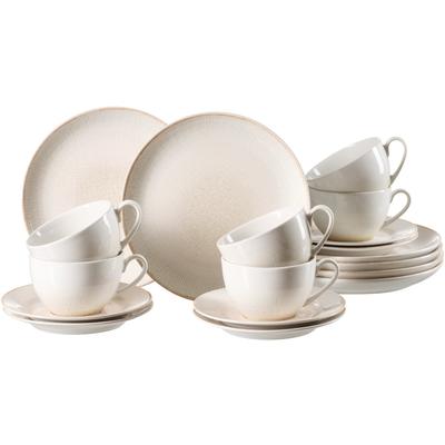 Kaffeeservice RITZENHOFF & BREKER "Cara", beige, 18 tlg., Steinzeug, Geschirr-Sets, aus Steinzeug für 6 Personen Image