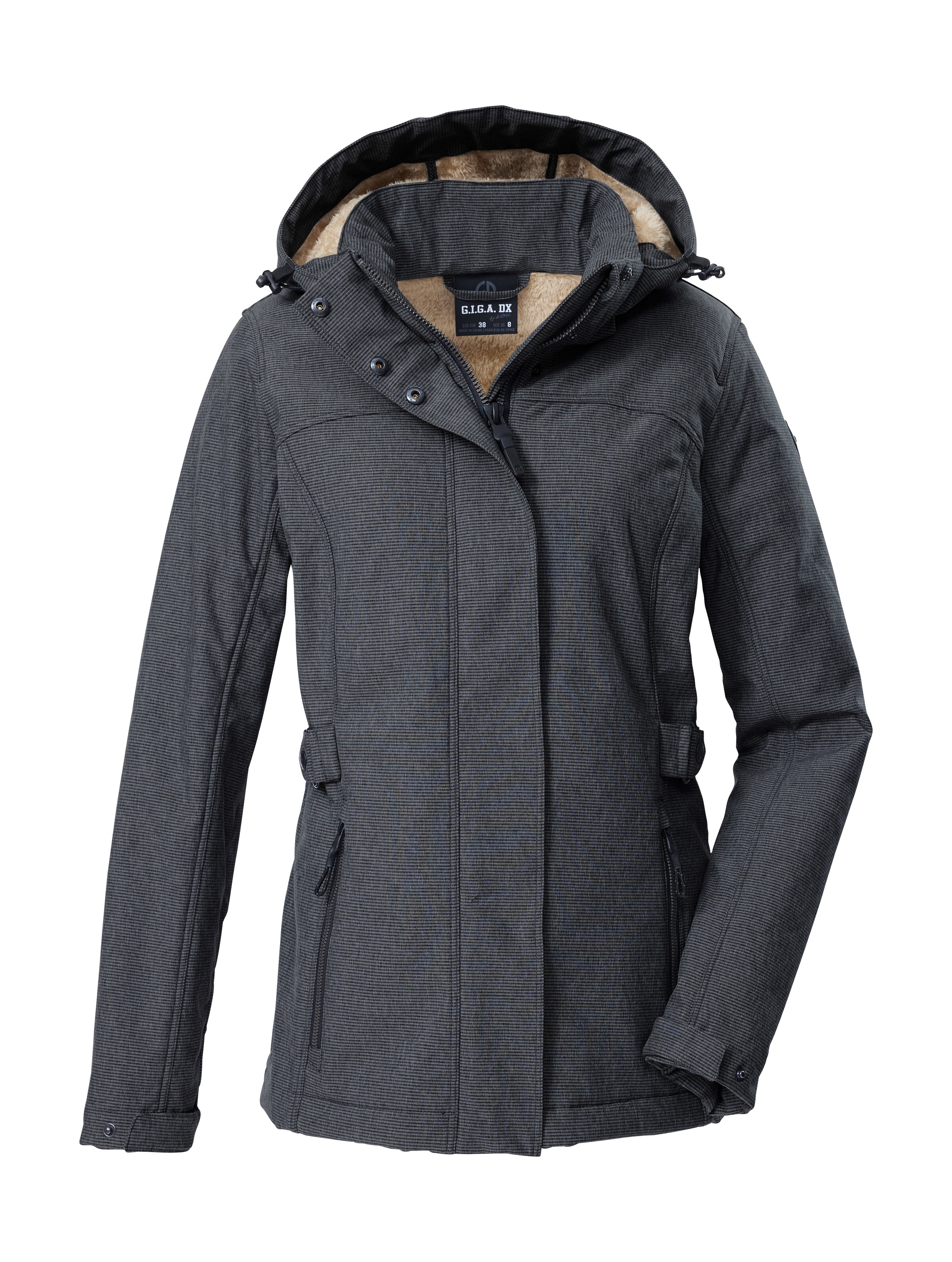Softshelljacke "GW 35 WMN SFTSHLL JCKT", Damen, Gr. 42, blau (navy), Oberstoff: Oberseite: 90% Polyester, 10% Elasthan, Rückseite: 100% Polyester, G.I.G.A. DX BY KILLTEC, Sportlich, Jacken, Wasserdichte, atmungsaktive Softshelljacke mit abnehmbarer... Image