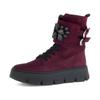 Schnürboots GABOR, Damen, Gr. 44, lila (beere), Veloursleder, unifarben, modisch, Schuhe
