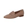 Slipper CAPRICE "Caprice Slipper Veloursleder", Damen, Gr. 38, beige, Veloursleder, casual, Schuhe