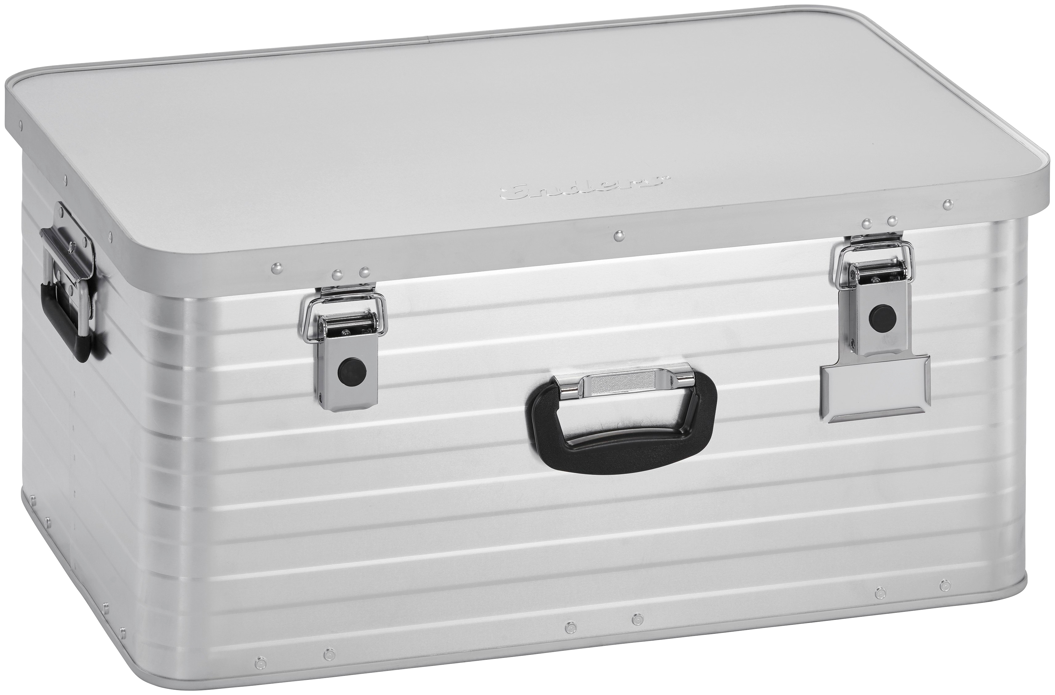 Aufbewahrungsbox ENDERS "Toronto XL", silber (silberfarben), B:69 H:32 T:45,5, Aluminium, Aufbewahrungsboxen, Aluminium, BxTxH: 69x45,5x32 cm, 80 Liter