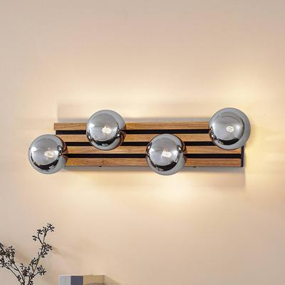Wandlampe Woodora Lindby, dimmbar, Holz hell, für Flurbereich, Holz, Design, Wandleuchte, Wandlampe Innen Image