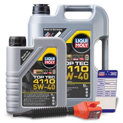 Liqui Moly 6 L Top Tec 4110 5W-40 + Ölwechsel-Anhänger + Einfülltrichter [Hersteller-Nr. 21479] Image
