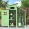 Armoire de jardin avec armoire à outils 124x46x174 cm Imperméabiliser avec deux étagères pour jardins sapin haute qualité Vert