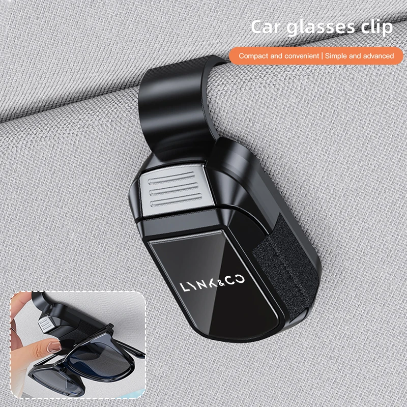 Auto Sonnenbrille Clip Sonnenblende Brillen Halter Karte Ticket Klemme Für LYNK&CO 01 08 02 03 Phev 03 + 05 06 09 07 PHEV 09 MHEV Image