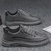 Herrenschuhe für Herren, Frühling und Herbst, Turnschuhe für Herren, Neu, 2025, Leder, Freizeitschuhe für Herren, wasserdicht, rutschfest, schwarzer Sneaker für Herren