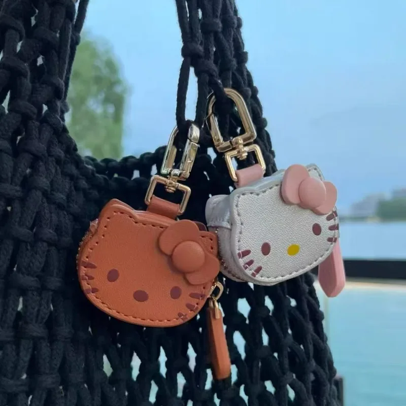 Niedlicher Cartoon-Hello-Kitty-Katzen-Schlüsselanhänger, KT-Katzen-Anhänger, Geschenk, hochwertiger rosa Taschenanhänger, Geschenk für Freunde, zweifarbig optional