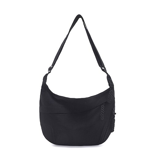 Damenmode, einfarbig, Nylon, Umhängetasche, Hobo-Tasche, wasserdicht, leicht, lässig, Umhängetasche, stilvoll, hochwertig, langlebig, trendige Handtasche für den Alltag Image