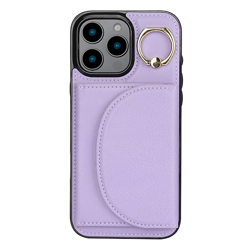 Handy Hülle Handyhüllen Für iPhone 17 Pro Max 17 Air 16 15 14 Pro Max Plus 13 12 11 Pro Max Rückseite Ringhalter Kartenfach Stoßfest Retro TPU PU-Leder Image