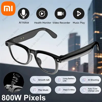 Xiaomi AI Smart Brille 800W HD Kamera Schwarz Technologie Bild Übersetzung Chat GPT Video Anruf Foto Wasserdicht Für Männer frauen Image