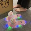 Y2K Miniso Hello Kitty Schöne Puppe Kawaii Mode Leuchtende Hausschuhe Weiblich Niedlich Tragen Dicke Sohlen Indoor Rutschfeste Schuhe Geschenk