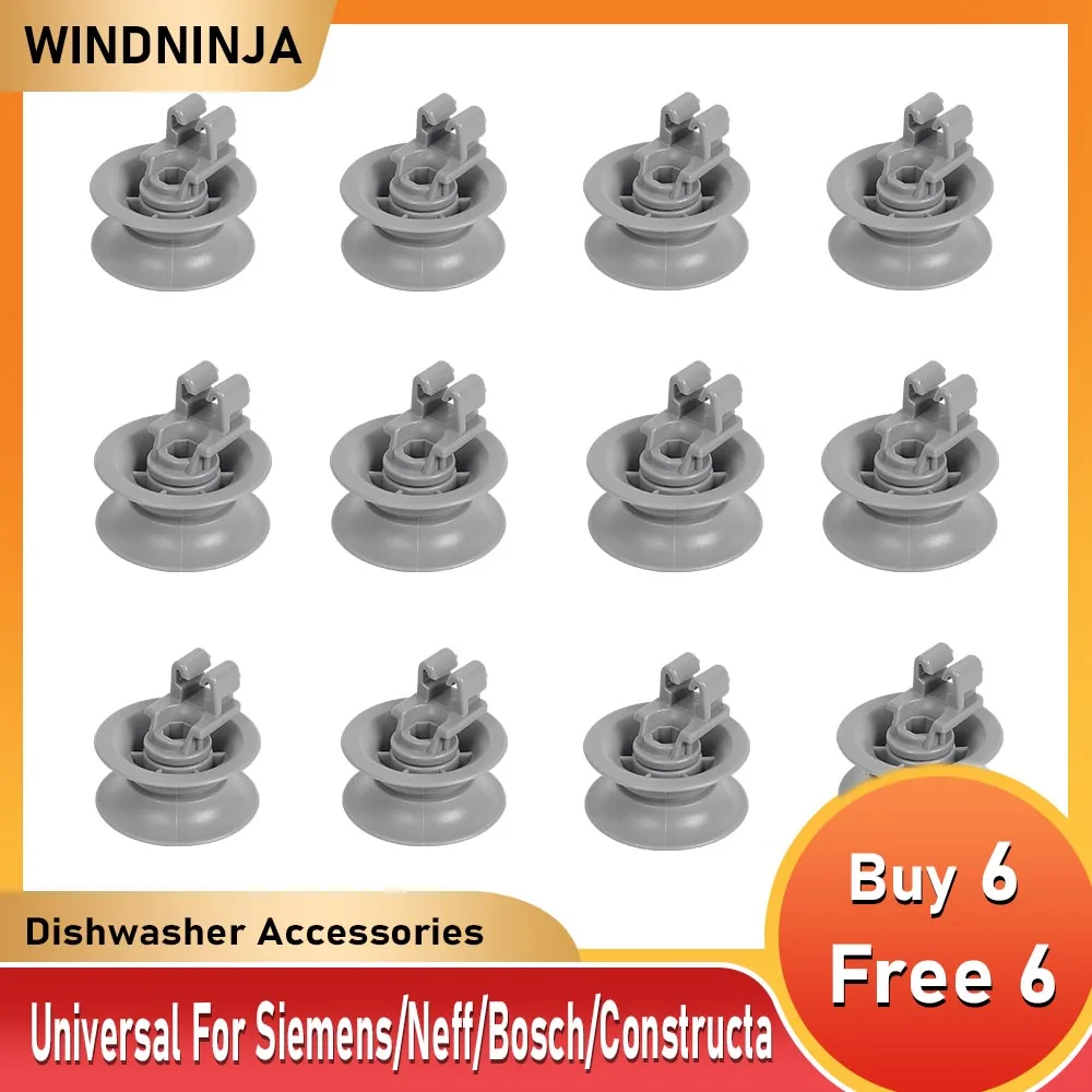 Universal Spülmaschine Korb Rad Für Siemens/Neff/Bosch/Constructa/Indesit/Junker Spülmaschine Top Korb Räder 12PCS Kits Teil Image