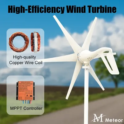 600w 800w 1000w 12v 24v Wind Turbine Generator for home water turbine generator Free Energy Power Generator With MPPT Controller