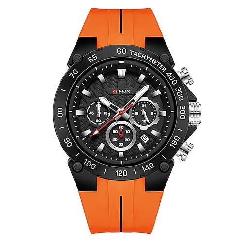 SANDA Herren Quarzuhr Großes Ziffernblatt Sport Mode Geschäft leuchtend Kalender Datum Wasserdicht Silikon Beobachten Image