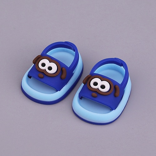 1 Paar Puppenschuhe für 17 cm Puppe niedliche Mini-Schuhe Zubehör für 17 cm Puppen sitzender stehender Serie Silikonpuppenschuhe für Regen (ohne Puppe) Weihnachtsgeschenk Image