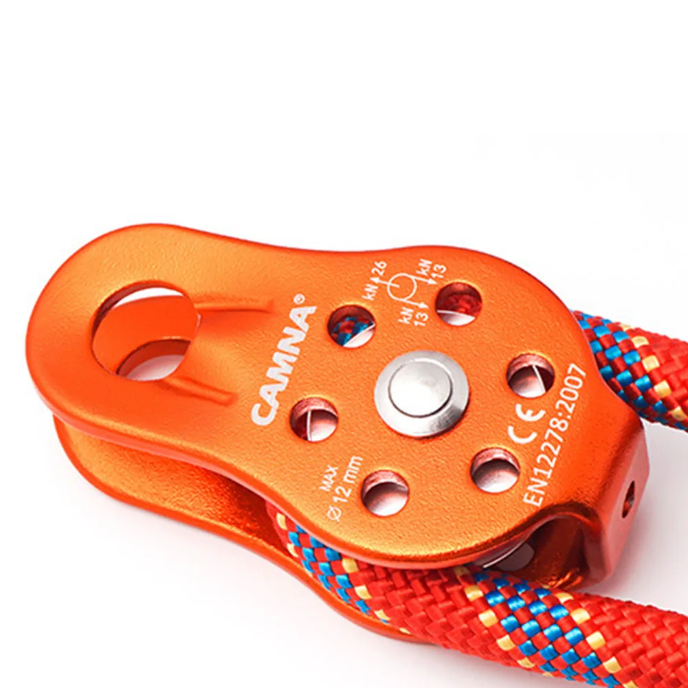 Klettern Einzelrolle 26KN Aluminiumlegierung Heavy Duty Einzelwirbel Geeignet für 12MM Seil Mehrfarbig Einzelverkauf Image