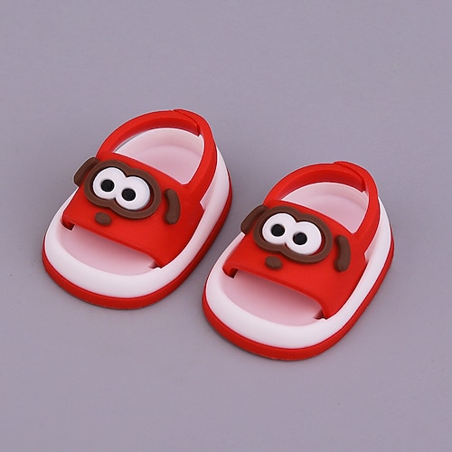 1 Paar Puppenschuhe für 17 cm große Puppen, süße Mini-Schuhe, Zubehör für 17 cm große Puppen, Sitz- und Stehserie, Silikon-Puppen-Regenschuhe (keine Puppe)