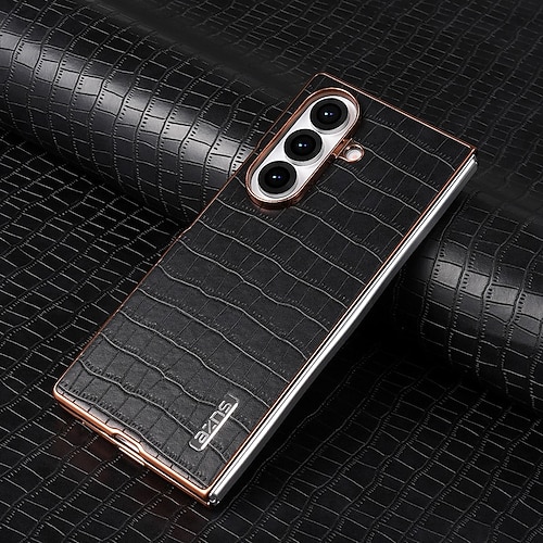 Handy Hülle Handyhüllen Für Samsung Galaxy Z Fold 7 Z Fold 6 Z Fold 5 Z Fold 4 Rückseite Stoßfest Retro TPU PU-Leder Image