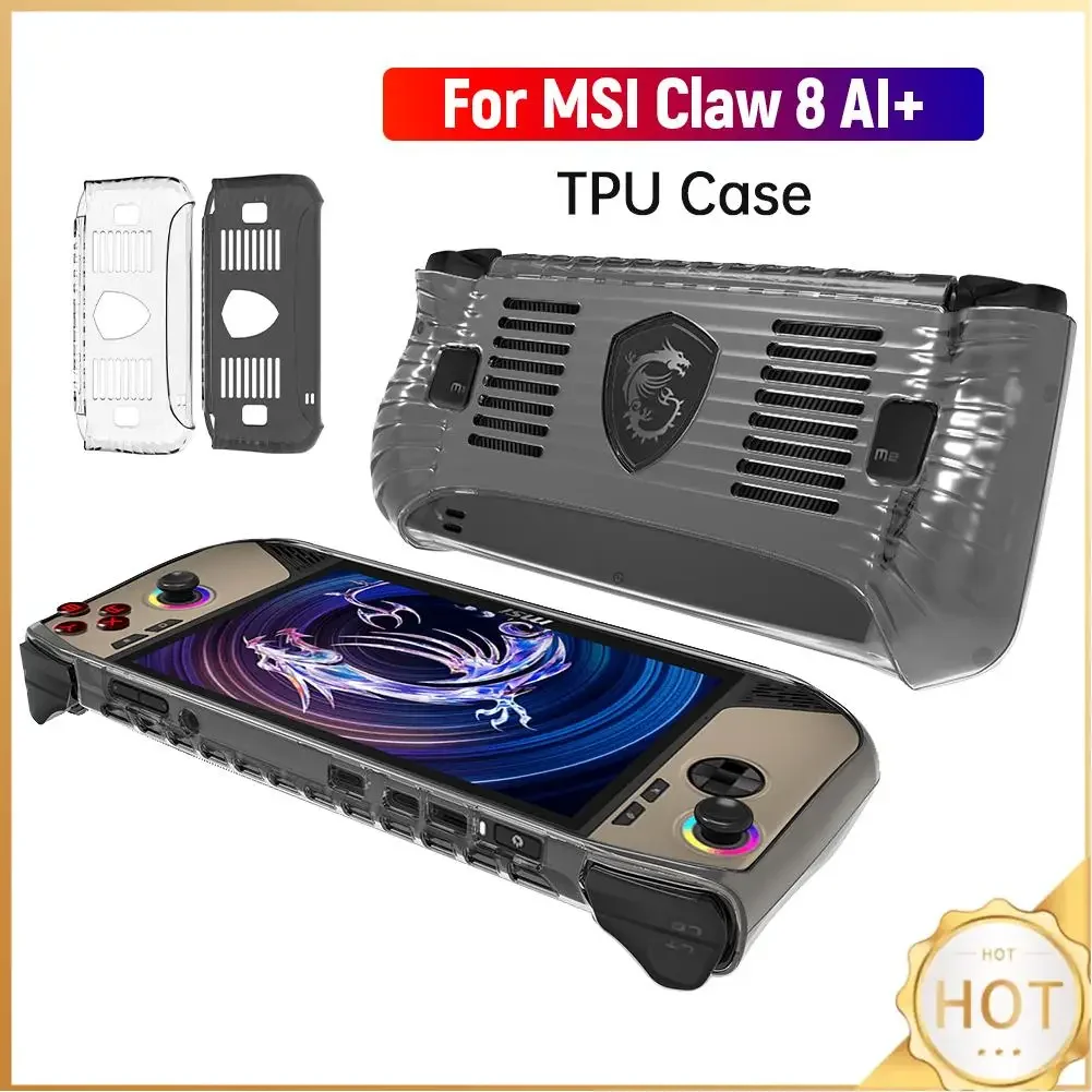 Für MSI Claw 8 AI+ TPU-Hülle, Schutzhülle, stoßfester Schutz, Schale, kratzfest, weiche Haut, Schutzhülle, Spielzubehör Image