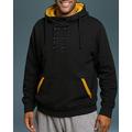 Per uomo Felpa con cappuccio in pile Felpa casual con tasche Manica Lunga Top Athleisure Autunno Tinta unita Caldo All'aperto Viaggio Corsa abbigliamento sportivo Abbigliamento sportivo Nero Grigio