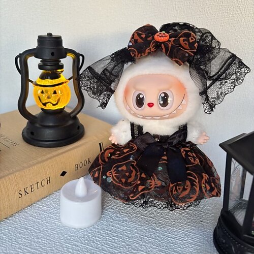 Puppe Halloween Kleidung Puppe Kürbis Rock Set süße Rock Schleier, Kostüm, Ankleide-Outfits, Zubehör für 6,69 Zoll große Puppen (keine Puppe)