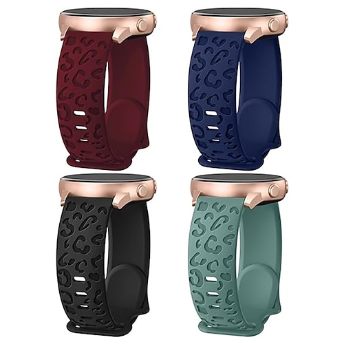 4 Packung Uhrenarmband für Garmin Samsung Amazfit Polar Anfahrt S42 / S40 / S12 GTS 4,4mini, 3,2,2mini, 2e, GTR 42mm, Bip U Pro, U, 3 Pro, 3, S lite, S, lite Watch 8/7/6/5/4 40/44mm, Watch 6 Classic Image