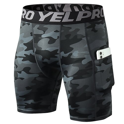 Herren Laufshorts Trainingsshorts Mit Taschen Hohe Taille Unterteile Fitnessstudio Athleisure Trainieren Sommer Schnelltrocknend Atmungsaktiv Fitnessstudio Basketball sportlich Enge Passform Image