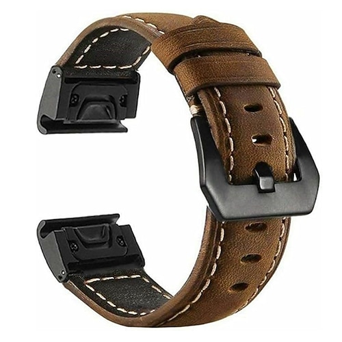 Uhrenarmband für Garmin Fenix 8 43mm 47mm 51mm 7X 7S 7 Pro Approach S70 Epix Pro 42mm Instinct 2X Tactix Forerunner 955 255 Enduro Marq Descent Quatix 20mm 22mm 26mm PU - Leder Ersatz Gurt 20mm 22mm Image